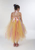 Tutu Flower Girl Dress, Rainbow Color, Handmade, D006