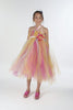 Tutu Flower Girl Dress, Rainbow Color, Handmade, D006